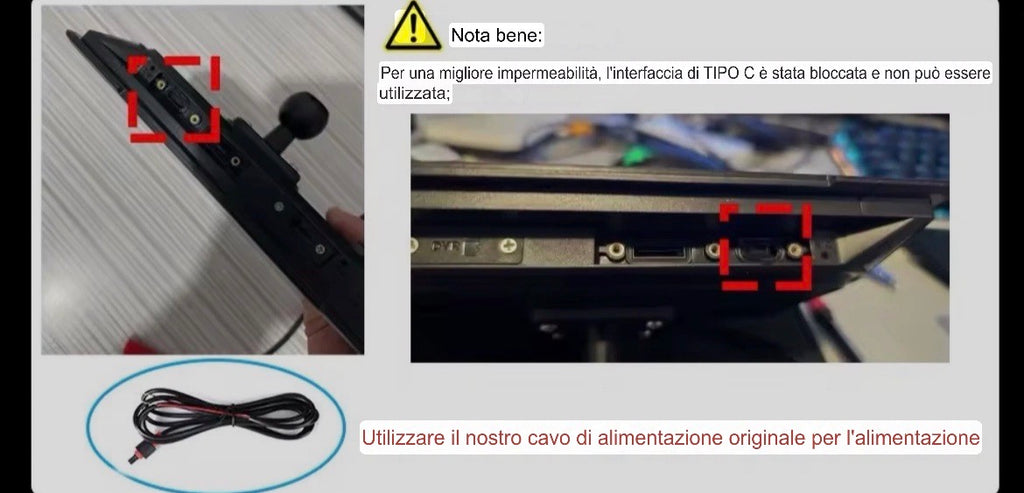 navigatore per moto 7”  Wireless GPS Touchscreen Carplay Android Auto Universale