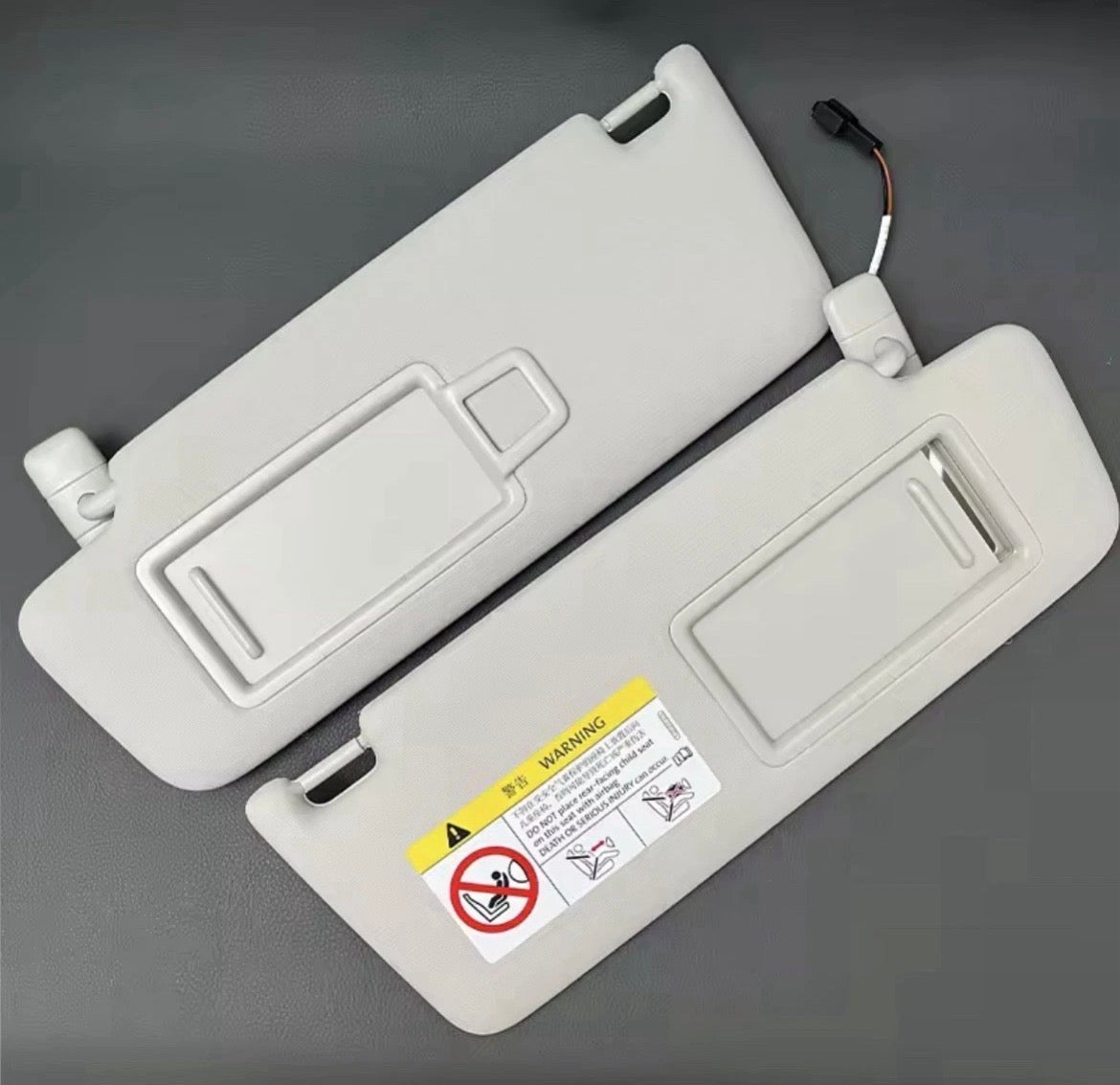 Alette Parasole Volkswagen Golf 7 Passat B8 CC Jetta Pannello Con Specchio nero/grigio