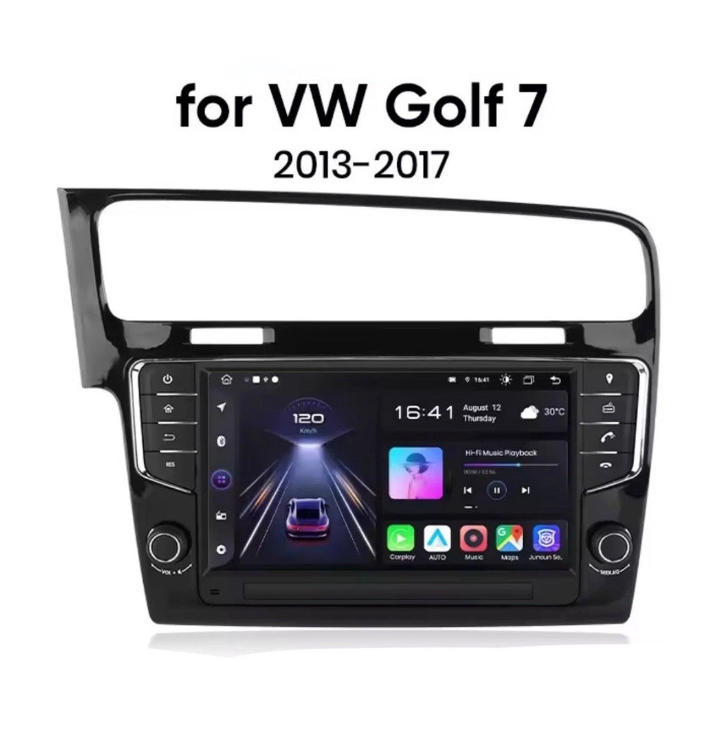 Autoradio android Volkswagen Golf 7 Mk7 (2013-2017) wireless carplay android auto, nero lucido